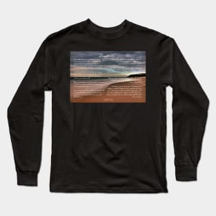 Desiderata Inspirational Poem on Seashore Long Sleeve T-Shirt